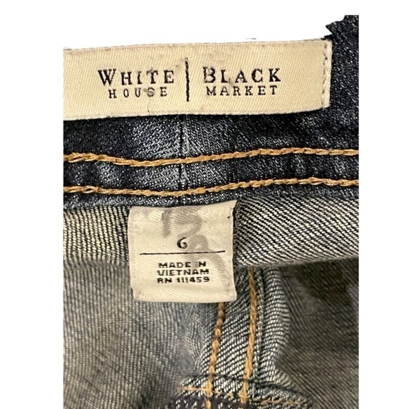 𝅺WHITE House Black Market Capri Jeans Women’s Size 6. - Picture 11 of 16